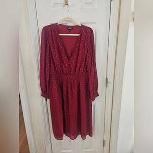 Loft Red Polka Dot Women's Dress